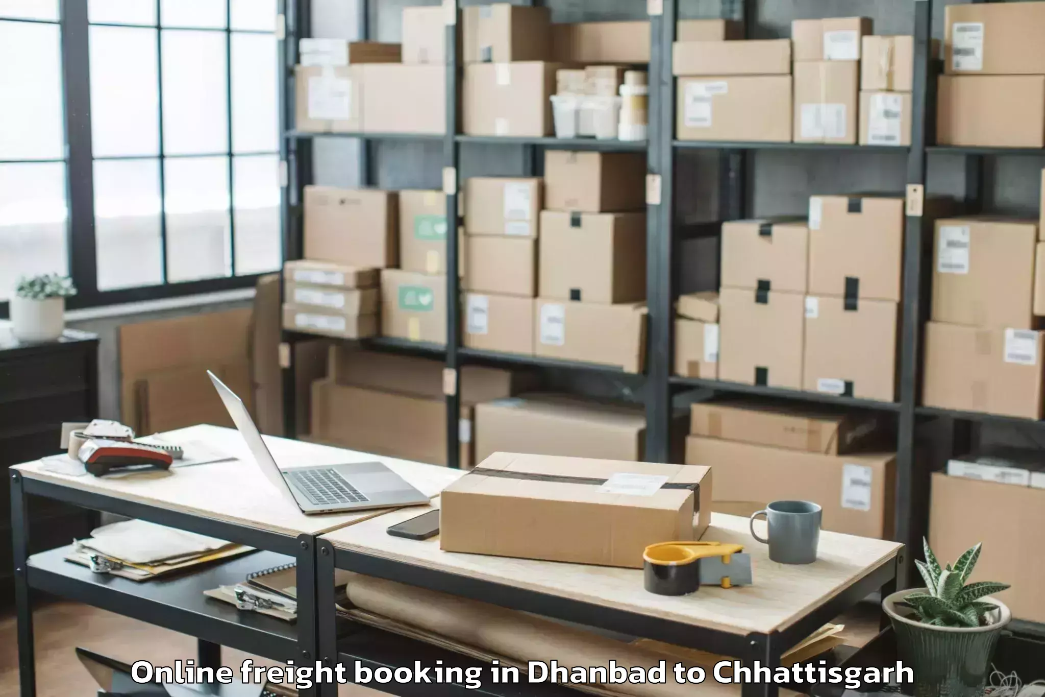 Comprehensive Dhanbad to Katghora Online Freight Booking